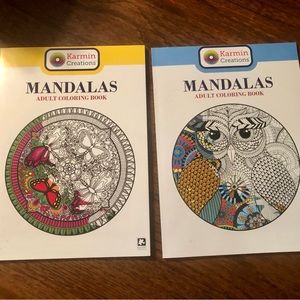 Set of 2 Adult Coloring Books Mandalas NEW